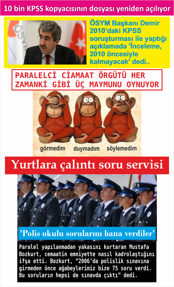 AkpartiGK43's tweet photo. PARALELCİ CIAMAAT ÖRGÜTÜ HER ZAMANKİ GİBİ ÜÇ MAYMUNU OYNUYOR.. [ #SoruÇalınırHimmetAlınır ] http://t.co/zo3WjMdQU3
