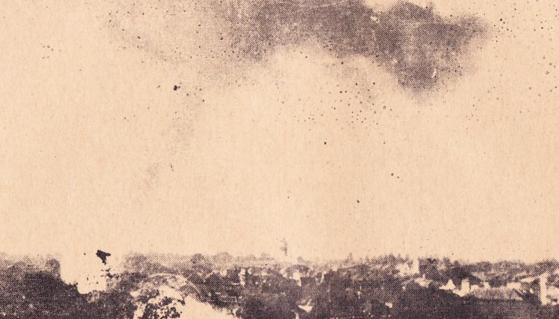 Langit diliputi udara kemerahan. Terjelma ucapan Mayor Rukmana, bahwa “Bandung menjadi Lautan Api”. #SejarahBdg