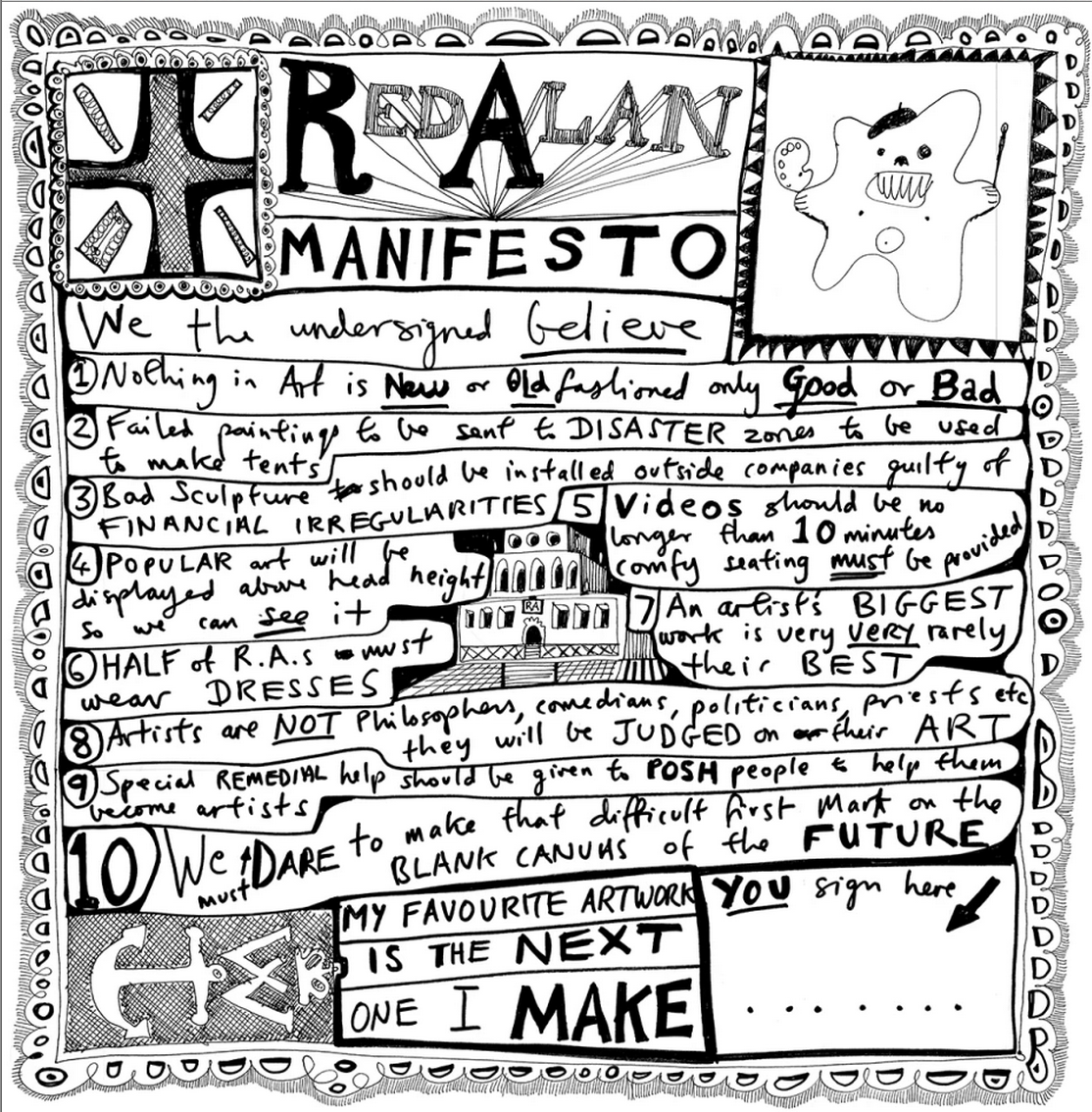 Happy birthday to Grayson Perry RA! This is Red Alan\s Manifesto produced specially for the RA  