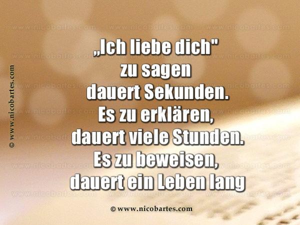 Dich sagen zu dauert ich liebe Ich liebe