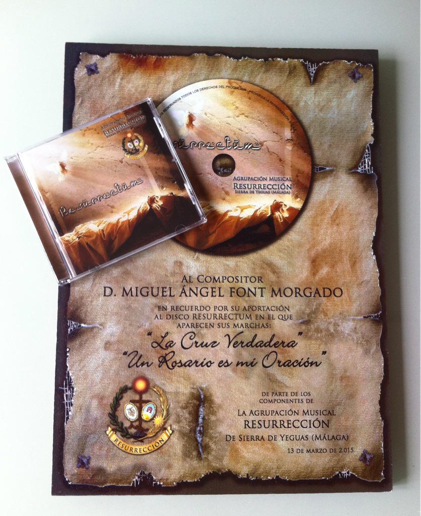 MiguelAFont's tweet photo. Tremenda sorpresa me he llevado de la @AmResurreccion #resurrectum un disco de la mano de @JMSM_Music ¡Felicidades! http://t.co/NfMvqw0NbT