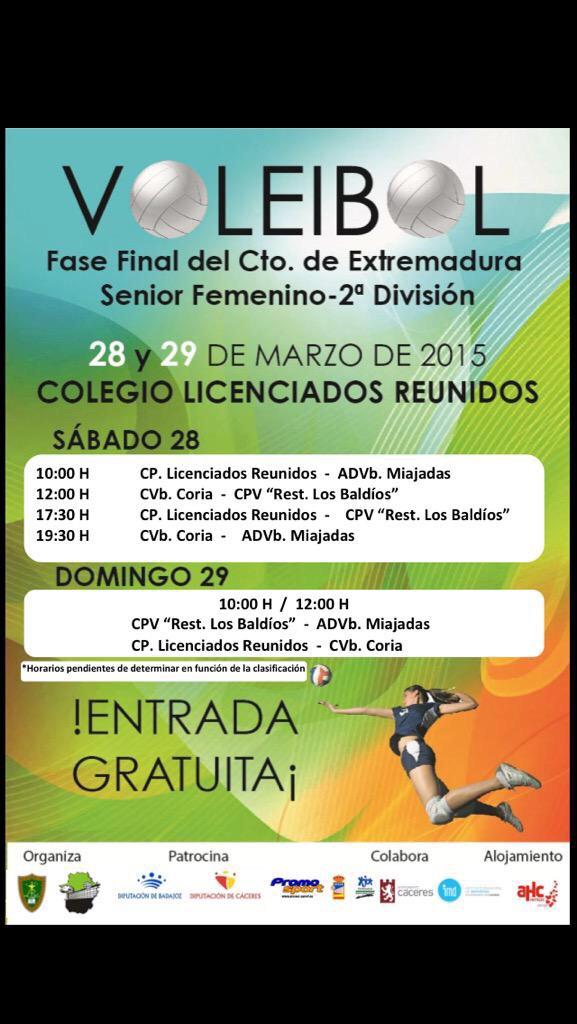 voleylicen's tweet photo. Todo listo para este fin de semana. Os esperamos. http://t.co/72gi4JwyTL
