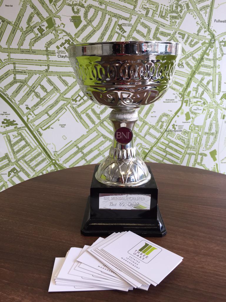 BNI_Meridian's tweet photo. Trophy displayed by Winner of this weeks best #BNI 60 seconds presentation was @DarshanSunger of @3oaksestates - http://t.co/LF60GRtaeH