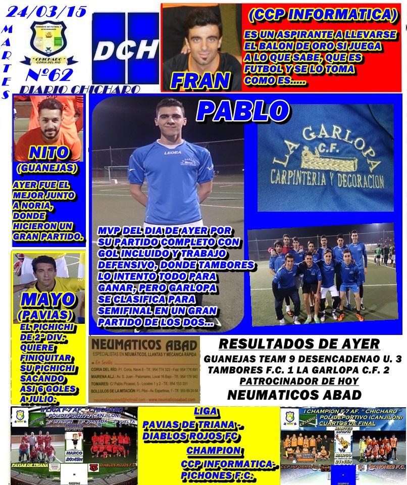 TROFEOCHICHARO's tweet photo. II LIGA CHICHARO
I CHAMPION CHICHARO
DIARIO CHICHARO N*62
En http://t.co/SyEnzYgqPw debéis comentar en cada página. http://t.co/nixGr6Kr4J