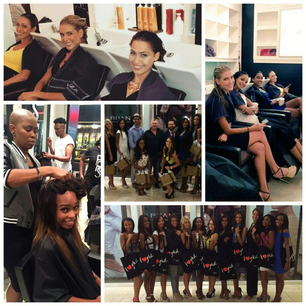 BijanHair's tweet photo. Lovely having the #MissSA2015 finalists in the salon today! Thank you @KevTabilo &amp; @Joico_SA for the goodie bags. http://t.co/3ZFIV70k2B