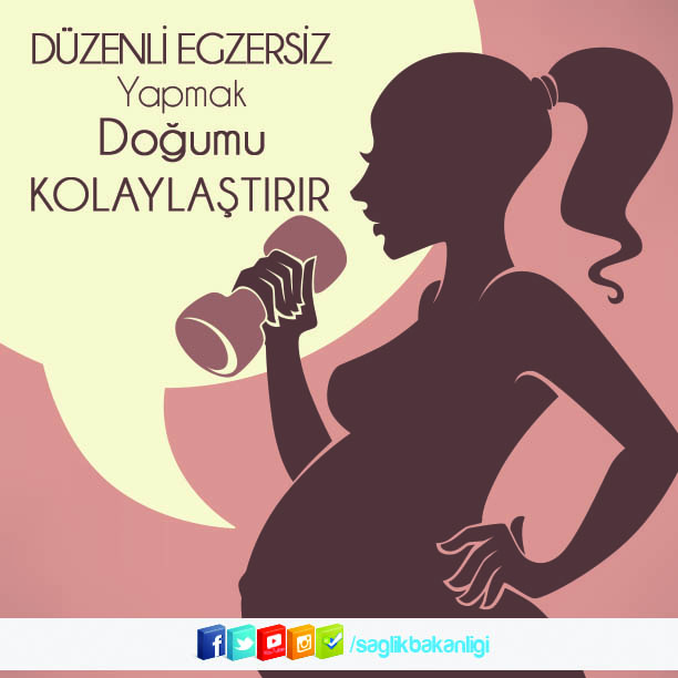 saglikbakanligi's tweet photo. Gebelikte düzenli egzersiz yapmak doğumu kolaylaştırır. http://t.co/HbrZkmbZjF