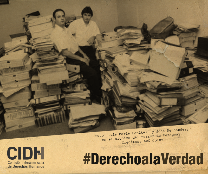 CIDH's tweet photo. #DerechoALaVerdad "Los Estados deben desclasificar toda la documentación que pueda servir en procesos judiciales." http://t.co/S45EevSnGq