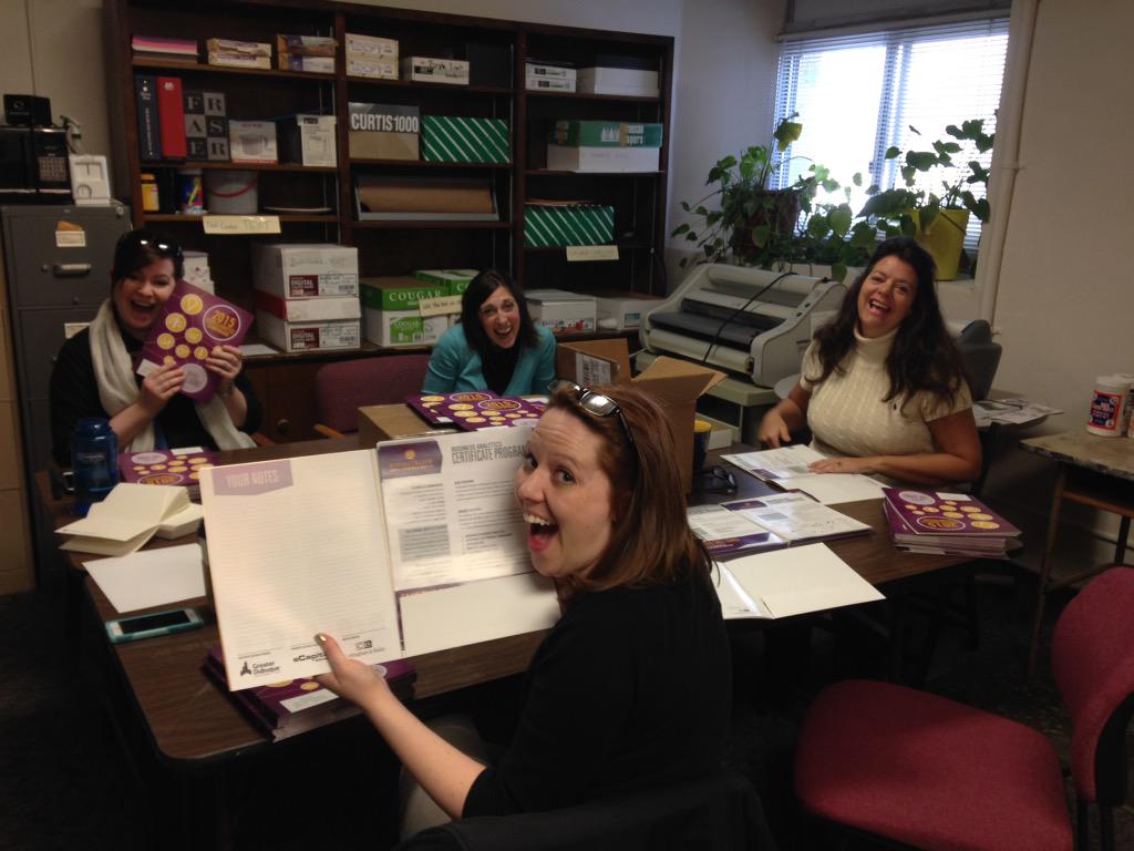 MollCatDevine's tweet image. Loras Marketing preparing for the 2015 Business Analytics Symposium #LCBigData15