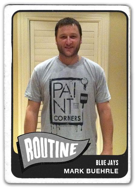 Happy belated Birthday to Mark Buehrle (yesterday)! Here he is rocking a throwback Routine tee. 