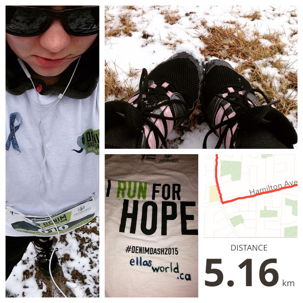 ellasworldca's tweet photo. Survived and already looking forward to next year! Ran in Winnipeg for Ella and #STXBP1 @GlobalGenes #denimdash2015 http://t.co/k9cUfUQ1nv