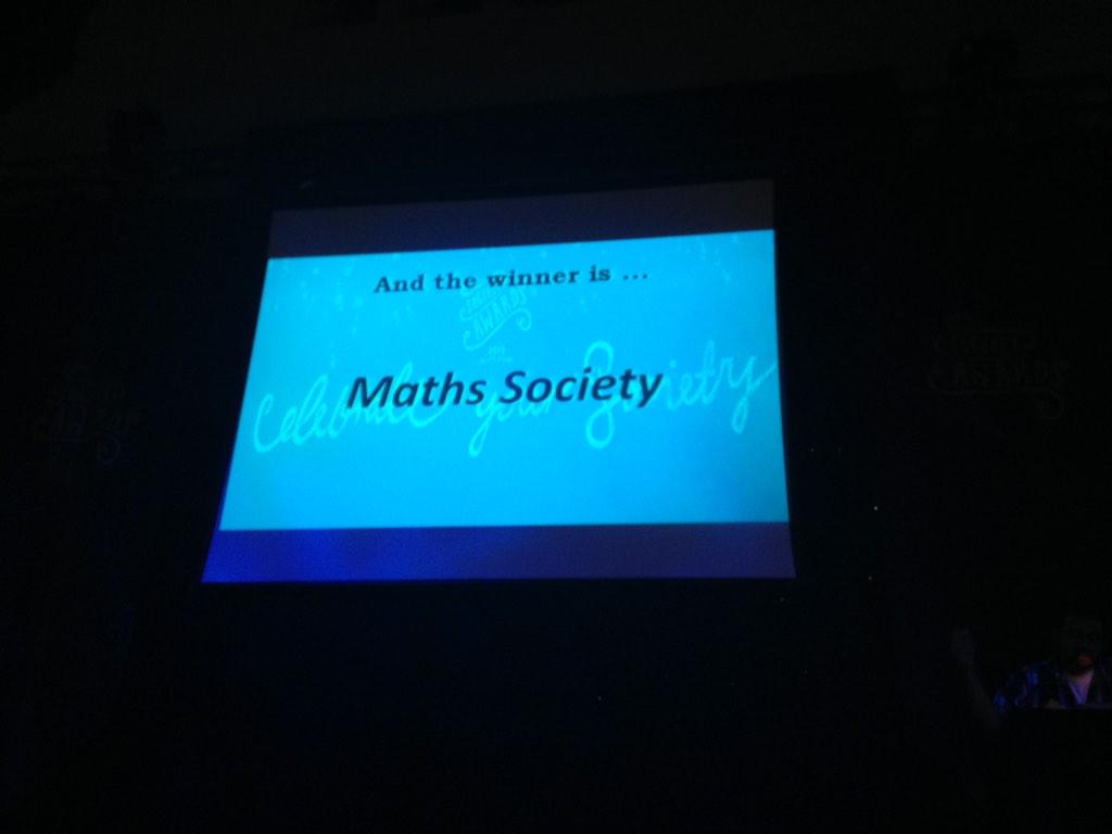 eusaactivities's tweet image. And the winner of the best academic society is.... THE MATHS SOCIETY! @EdinMathSoc