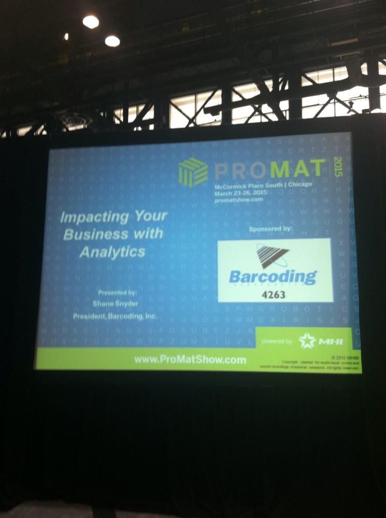 DecisionPoint's tweet image. Impacting your business with analytics @promatshow #ProMat2015 w @ShaneBarcode #supplychaingeek
