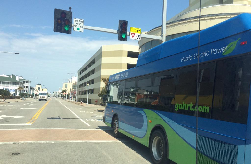 gohrt_com's tweet photo. Following the training bus along Atlantic Avenue. VB Wave service begins May 1. #vbwave #virginiabeach http://t.co/o3LYk1TUxt
