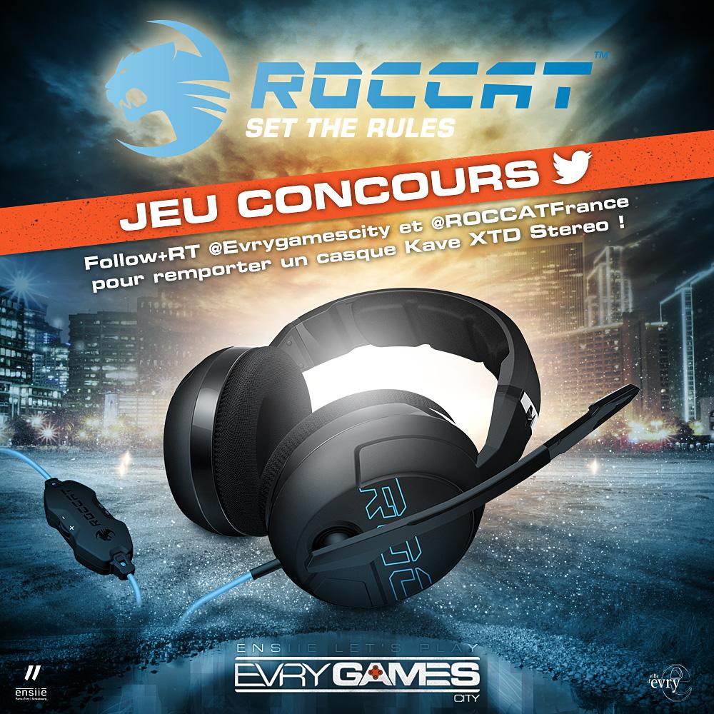 EvryGamesCity's tweet image. #concours RT+Follow @ROCCATFrance et @EvryGamesCity pour gagner un casque Kave XTD Stereo ! Fin le 30/03