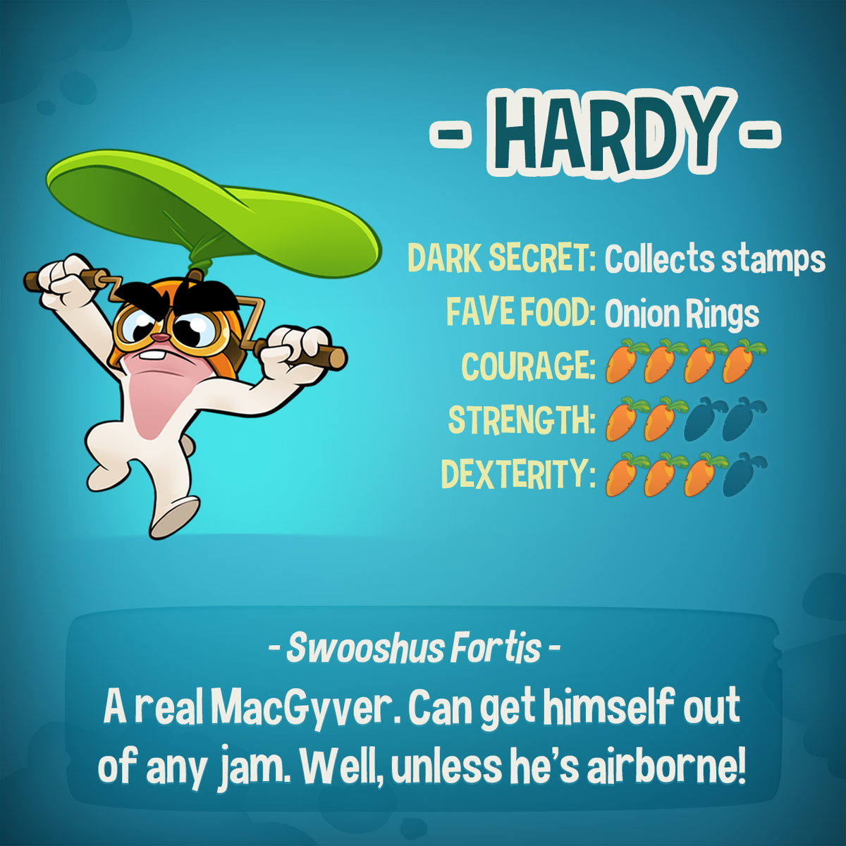 RunSheldon's tweet image. Meet Hardy!
#RunSheldon #iOS #NeverGiveUp #MeetTheHares #mobilegames