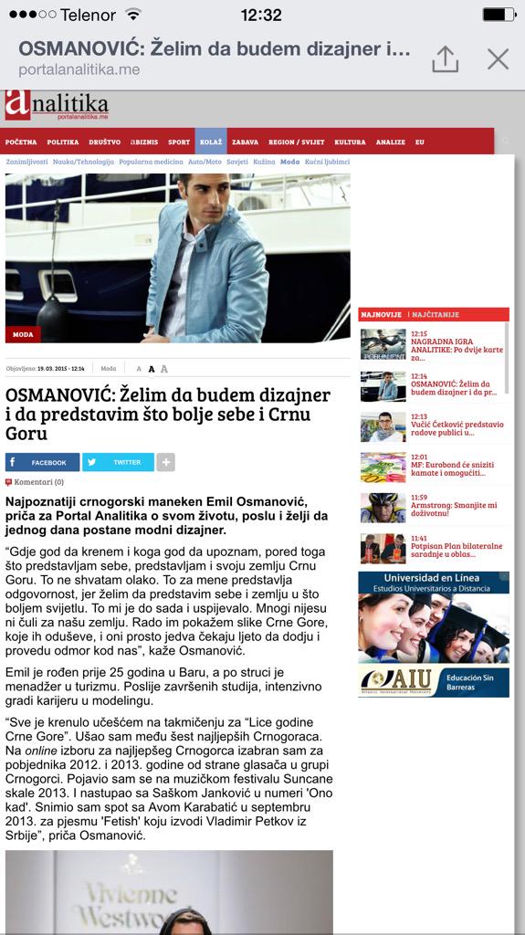 EmilOsmanovic's tweet photo. http://t.co/HaSqx5k1JW  @PortalAnalitika o meni! Hvala http://t.co/GIDewyd0BU