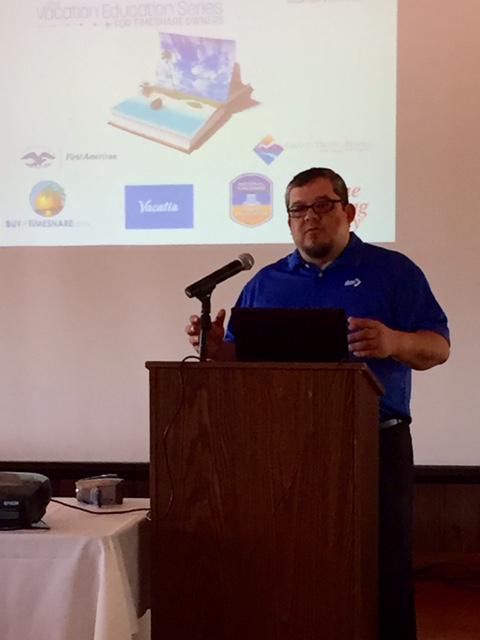 AVOworldwide's tweet image. Fermin Cruz @DialAnExchange opens up the Vacation Education Series in San Diego for attending timeshare owners.