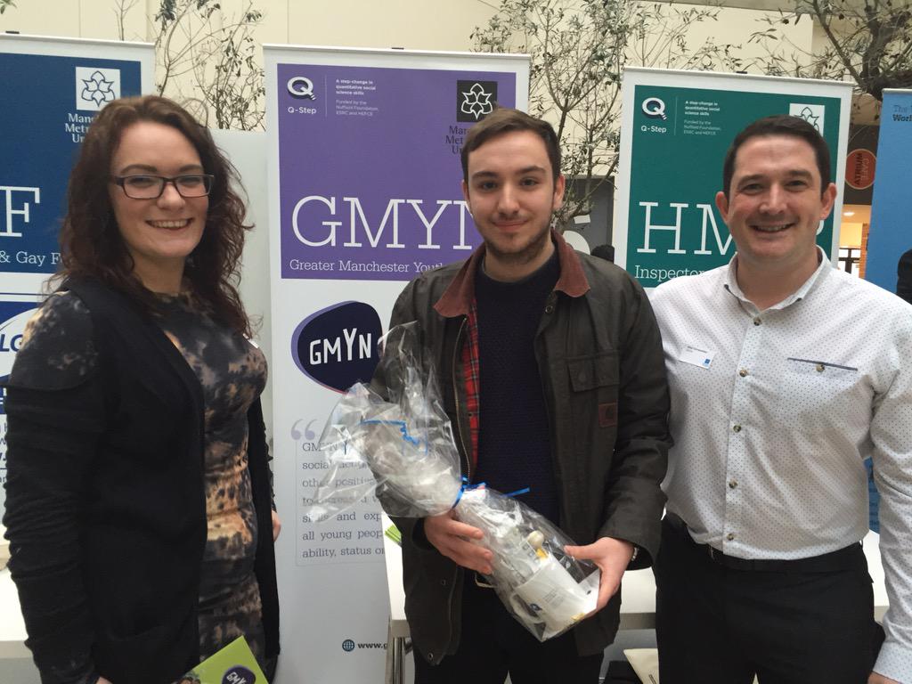 Congrats to Liam our Q-Step volunteer for winning an award for his research on disabled people and #enterprise