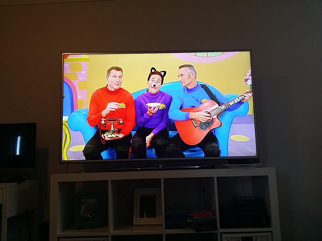 RyanJoshAdams's tweet photo. @TheWiggles never looked so good before. in HD on Netflix, kids happy. @Emma_Wiggle @Anthony_Wiggle @Lachy_Wiggle http://t.co/ZWDPUyXC3M