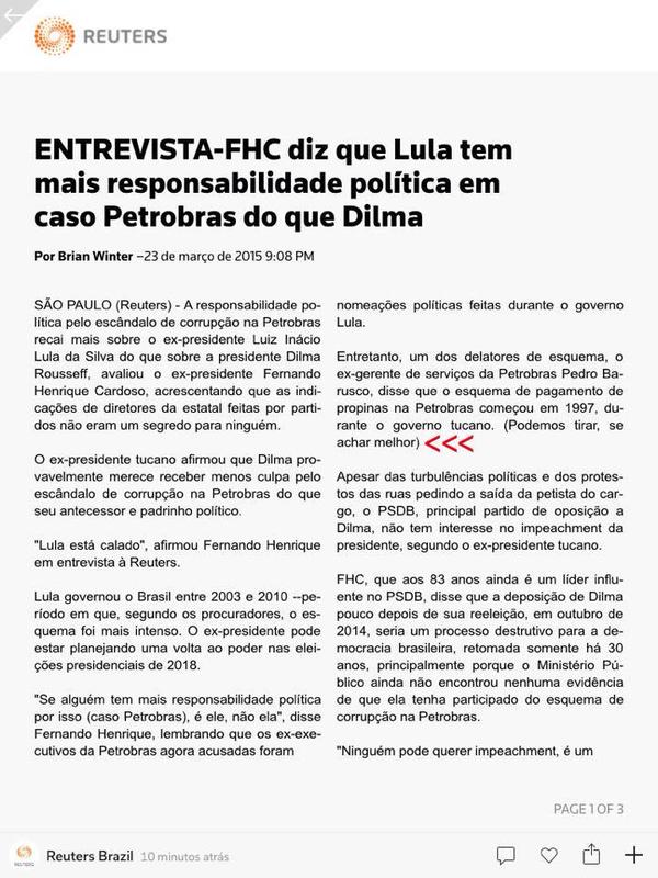 falamuka's tweet photo. Frase de jornalista da #Reuters levanta dúvidas sobre orientação editorial. E ainda há quem duvide...#ReutersFail http://t.co/yBxXsdqQvx