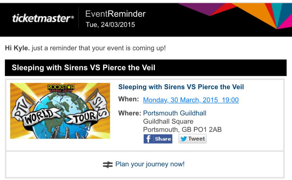 kvvlebeans's tweet image. Just got this email.. AH SO EXITED! @SWStheband @piercetheveil #EmailGoals