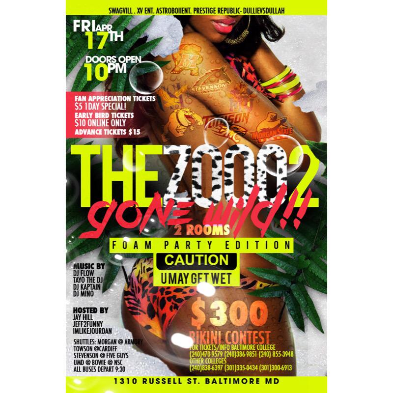 TradingWithSwag's tweet photo. Only 19 5$ tickets remaining for #TheZooo2 Foam Party http://t.co/DvFHhmxBVK 
Get em now 🎉🎉 http://t.co/ShQpG9gE4N