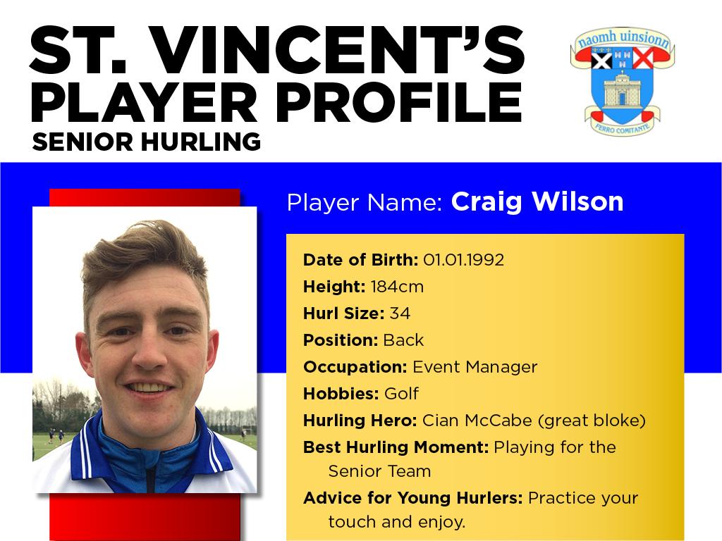 StVincentsGAA1's tweet photo. Tonight's Senior Hurling Profile Player is...Craig Wilson​ #VinsWithSticks http://t.co/KD50WwDfiX