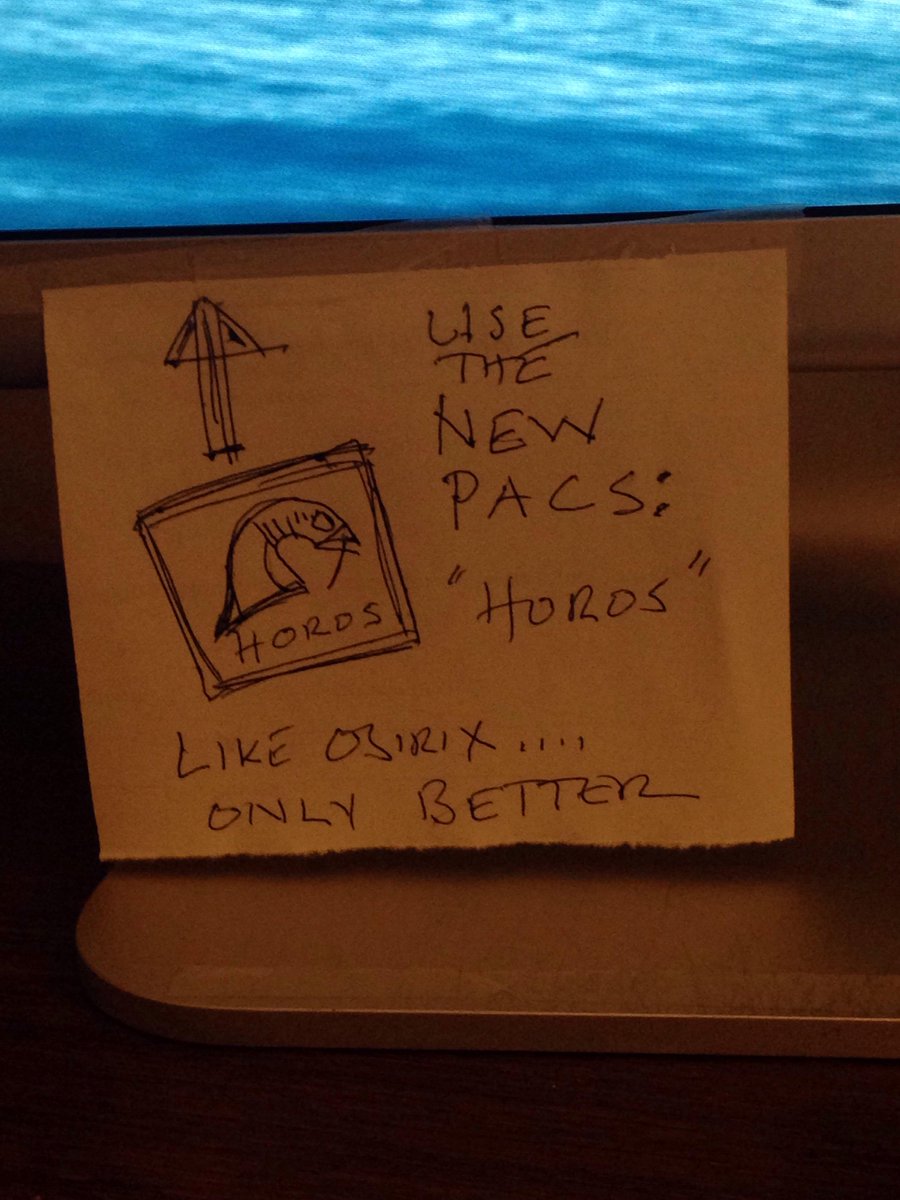 HorosProject's tweet image. Found this little @HorosProject love note at a local imaging center. Thanks for the support! #MedicalImaging #OsiriX