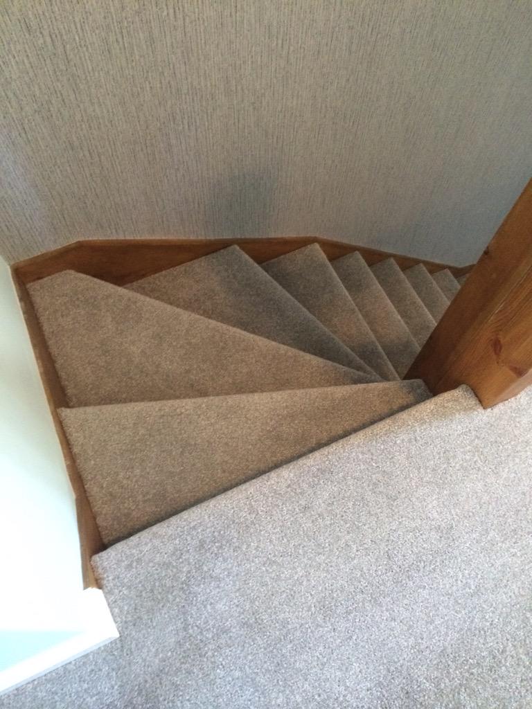 mcl_matthew's tweet photo. Landing and stairs in Aqua tec carpet, lovely stuff, looks awesome http://t.co/8nClidEsDy