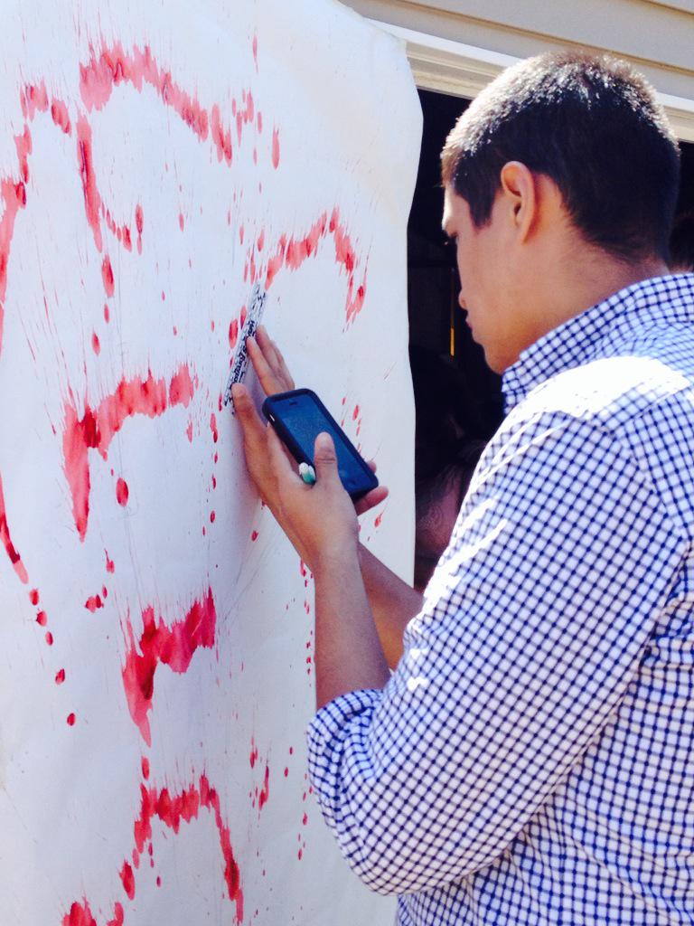 MrsSciMiller's tweet photo. Proud of my forensics students. From watching the show to doing the work! #CSI #BloodSpatterTrigNotaBadGig http://t.co/7INdSABYlf