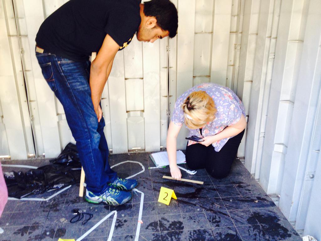MrsSciMiller's tweet photo. Proud of my forensics students. From watching the show to doing the work! #CSI #BloodSpatterTrigNotaBadGig http://t.co/7INdSABYlf