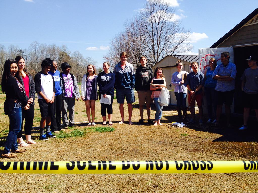 MrsSciMiller's tweet photo. Proud of my forensics students. From watching the show to doing the work! #CSI #BloodSpatterTrigNotaBadGig http://t.co/7INdSABYlf