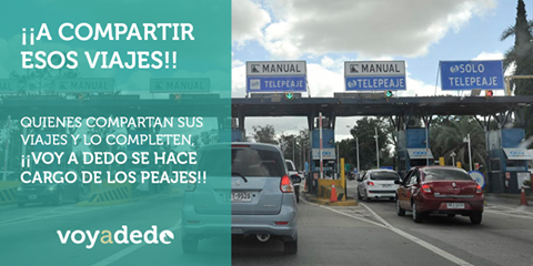 voyadedo's tweet photo. ¡Si publicas tu viaje y completas 3 o más asientos , #voyadedo se hace cargo de los peajes presentando comprobantes! http://t.co/yZSX8yaf1I