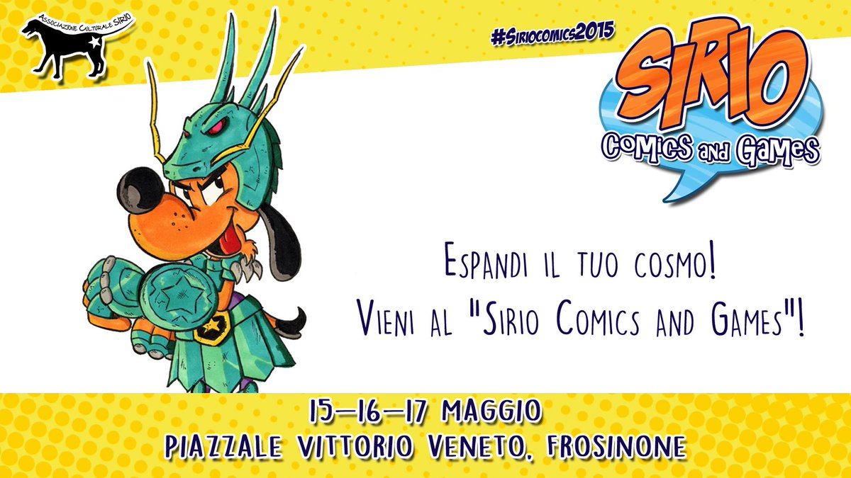 Tiz88T's tweet photo. Espandi il tuo Cosmo! Vieni al @SirioComics 
#StayTuned #Siriocomics2015 #Wow http://t.co/cwhi8jgN4G