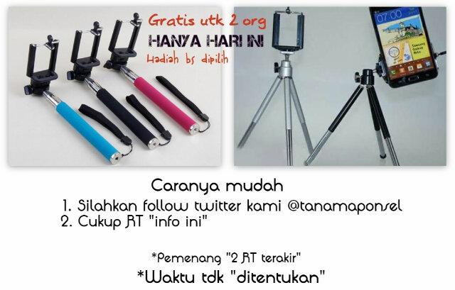 tanamaponsel's tweet photo. GRATISS.... Tongsis &amp; tripod mini, caranya mudah, silhkan lihat picture nya. Buruan sob pilih &amp; bawa hadiahnya :) http://t.co/vF4uqFZU3E