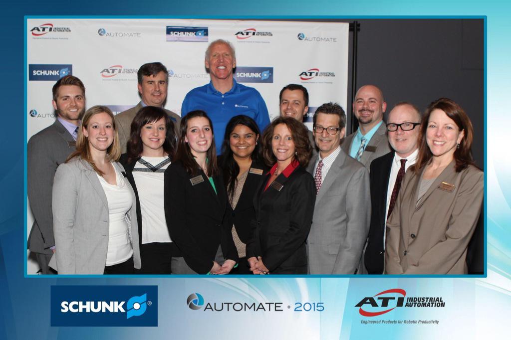 AutomateShow's tweet image. A3 staff at the #Automate2015 Madness Party with NBA legend Bill Walton! @a3automate
