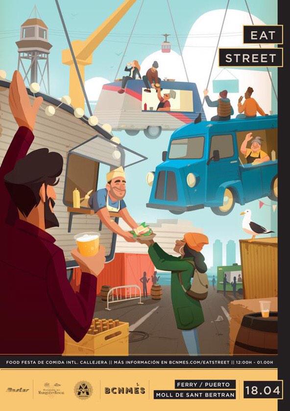 RecStreetFood's tweet photo. @EatStreetBCN: dissabte 18 d'abril al Moll de Sant Bertran, #gastrofesta de la #cuinadecarrer a Barcelona. http://t.co/6IWIqykR4p