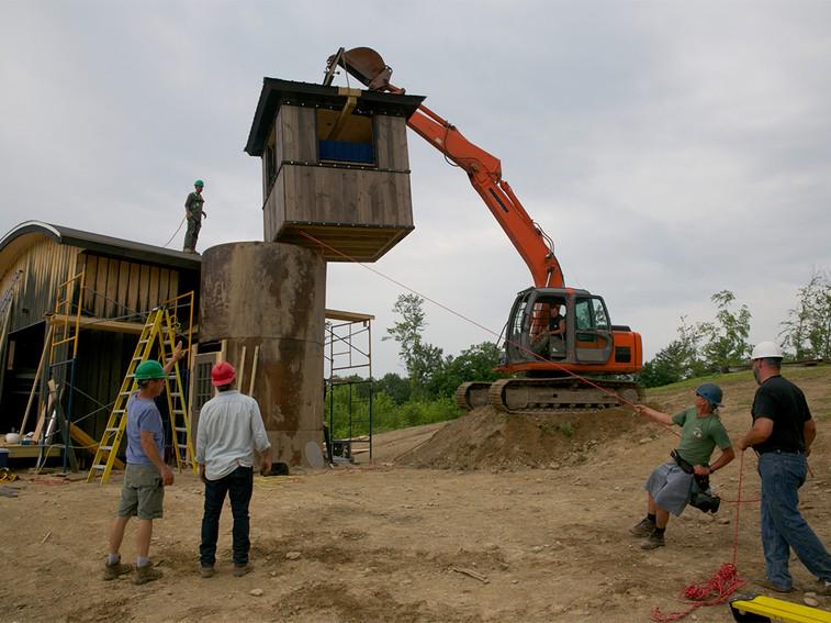 NatGeoTV's tweet photo. This looks risky… Find out if the #BuildingWild guys finish this hilltop cabin at 9/8c tonight http://t.co/Q2to1oqPU8