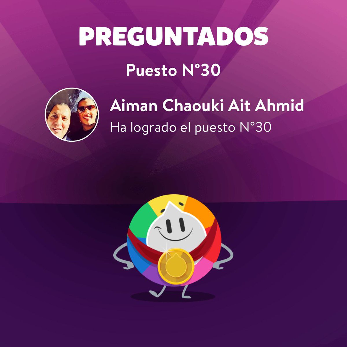 ¡He logrado el puesto N°30 en el ranking semanal! preguntados.com/es/landing