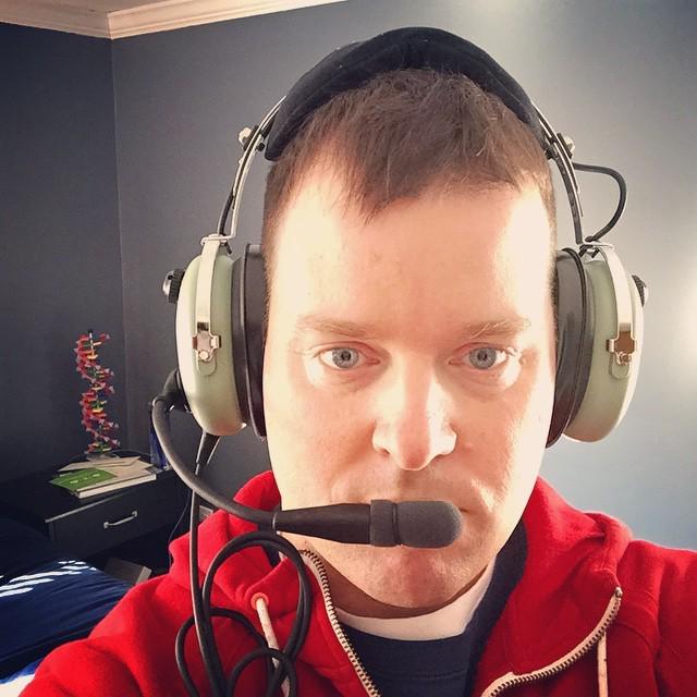 My new David Clark <a href="/greenheadsets/">David Clark Company</a> arrived today. Now my co-pilot can fly in style, too.
