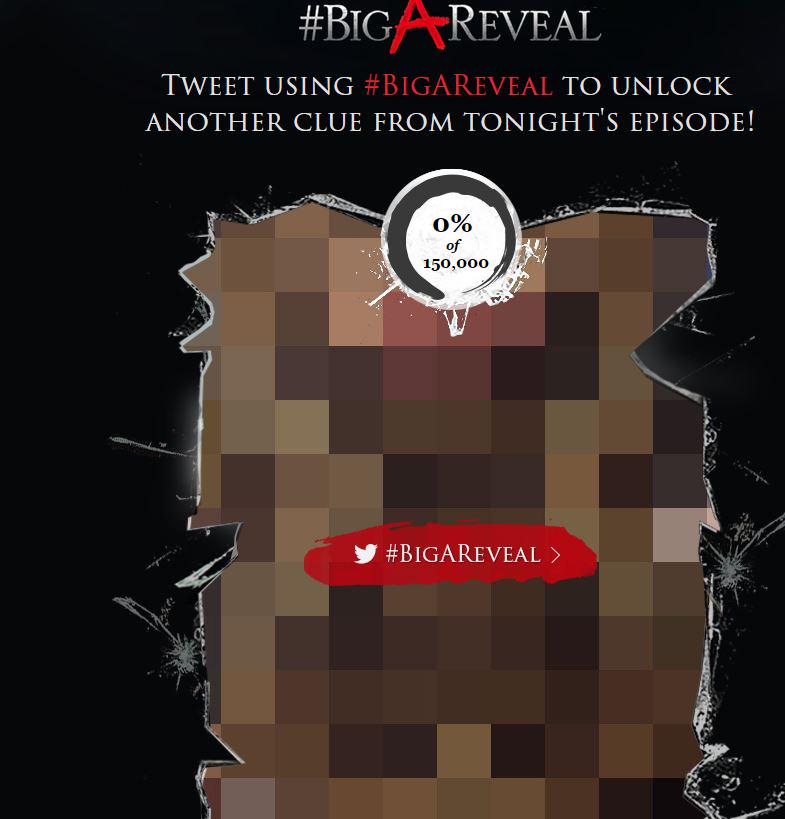PLLonMax's tweet photo. 150,000 tweets with #BigAReveal will unlock a huge clue about tonight's PLL spring finale at http://t.co/P1srhwI2it! http://t.co/33KlMK2NAF