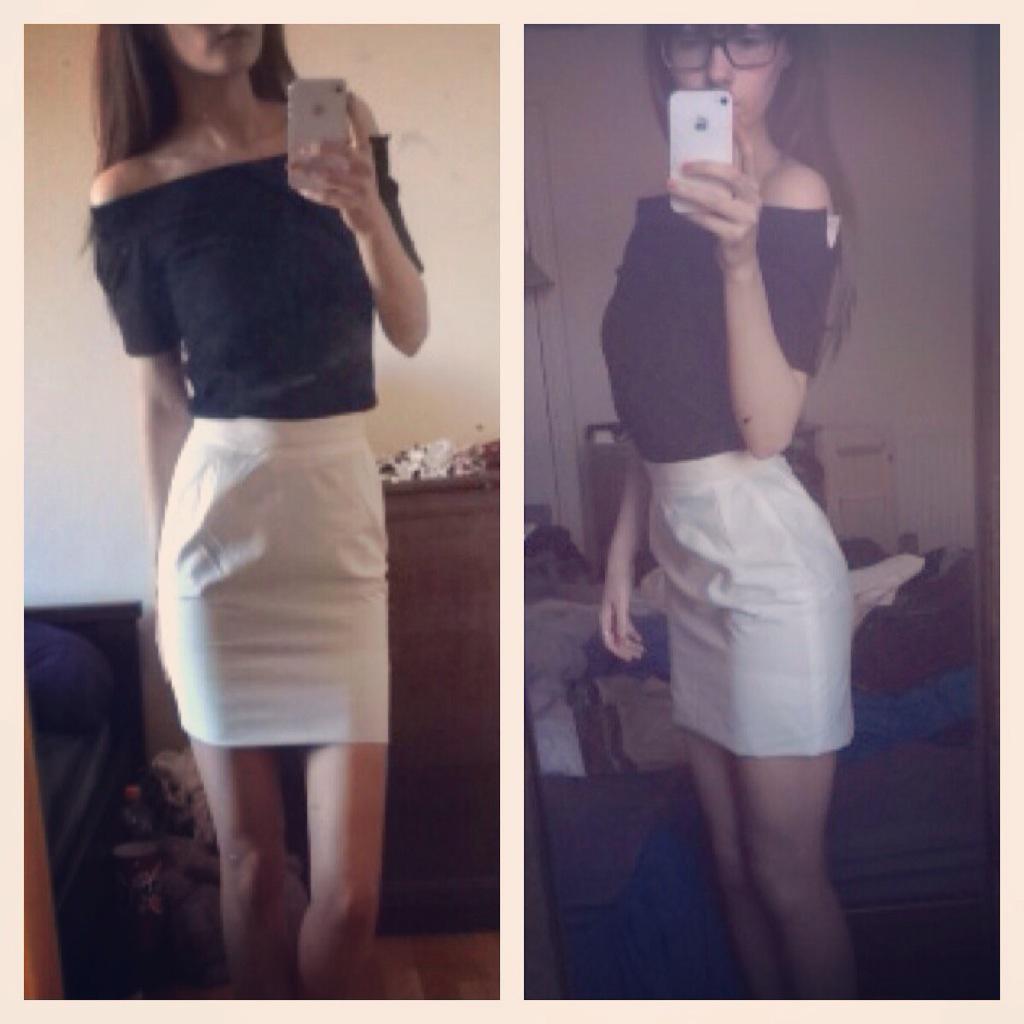 hannahgracey31's tweet image. Top &amp;amp; skirt made by myself, skirt is just a toil not the real thing! Slightly see through , not good 🙉