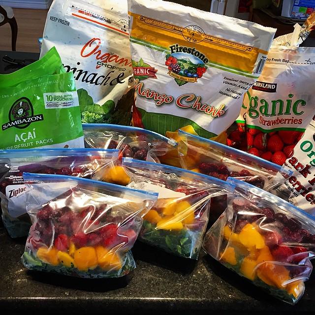 NUTRiBULLETFans's tweet image. Good day's work: shopping and making #prepackaged #organic #fruit and #greens #smoothies  #kale #spinach #strawberr…