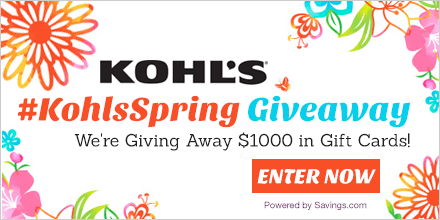 savings's tweet photo. Didn't win tonight? We're giving away 20 $50 @Kohls GCs through 3/28! Enter here http://t.co/b0iqBlBYTA #KohlsSpring http://t.co/F8SgZO34nF