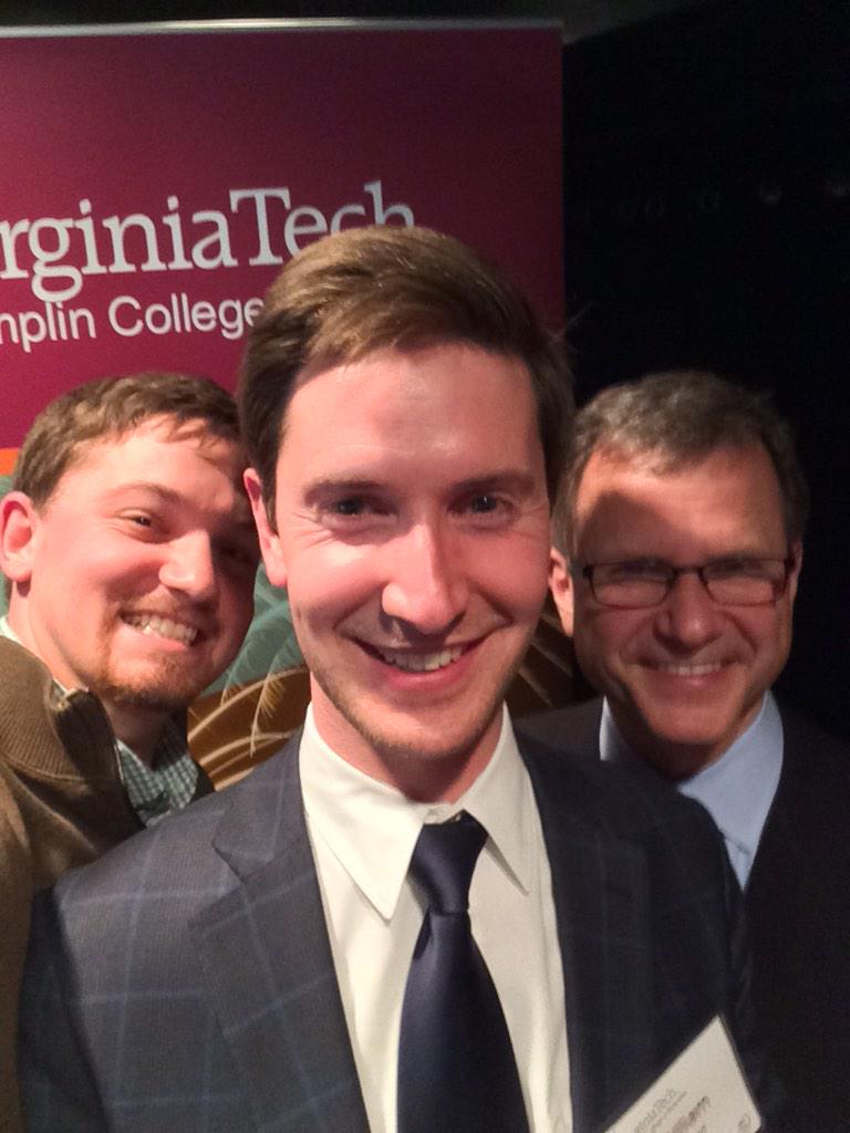 matteo_moore's tweet photo. Couldn't miss the opportunity for a selfie with Dean @Sumichrast! @SPEAKAdvertisin @VTPRISM #PamplinPride http://t.co/81B5E5nnSl