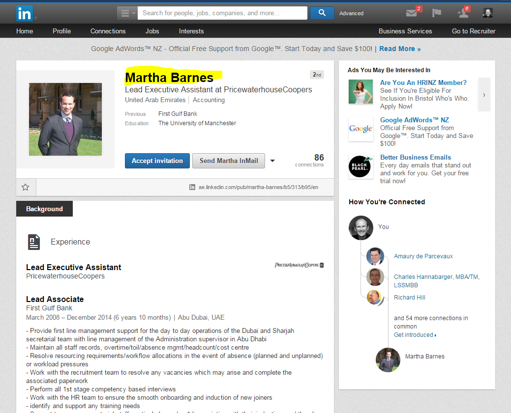 nzheadhunter's tweet image. Martha, there is something wrong with this picture? @LinkedIn #spamattack