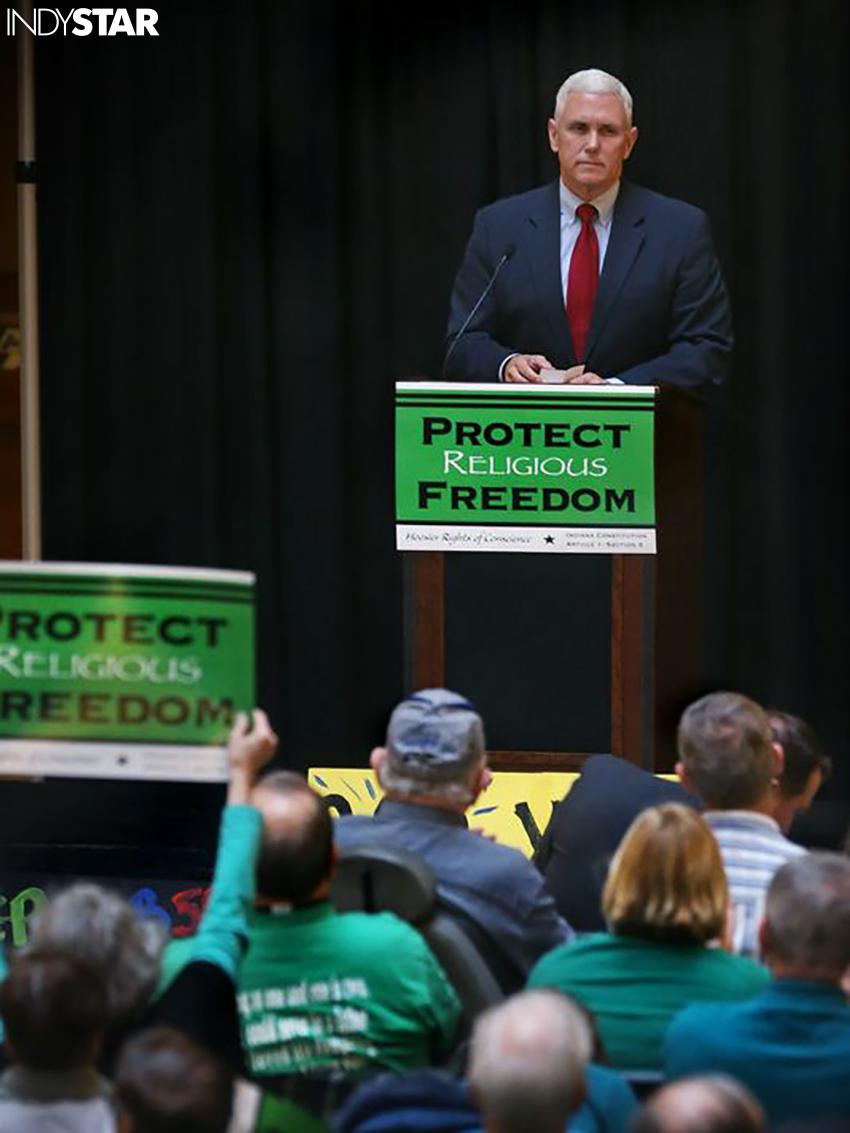 Outrage. “<a href="/indystar/">IndyStar</a>: Despite outcry, Gov. Pence expected to sign ”religious freedom“ bill. indy.st/1CMWP3r ”