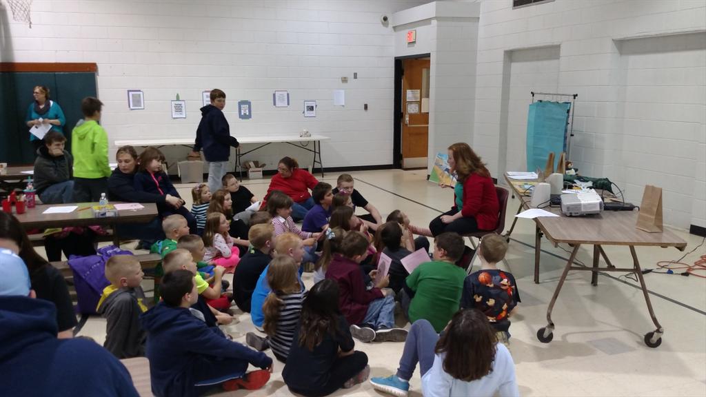 cox_coaching's tweet photo. Katie Jennings reading to Avon Elem. School students at Family Reading Night :) http://t.co/Q73vA4HMSU