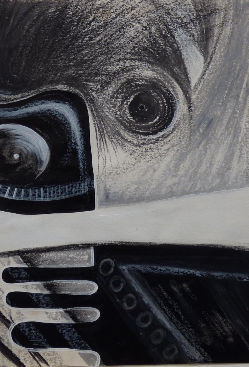 Ripplesonapond's tweet photo. #Visualchant; seven-piece mixed media work on paper; dialectics of difference, #prejudice, #tolerance - Fear factor 7 http://t.co/qirNcBk8fX