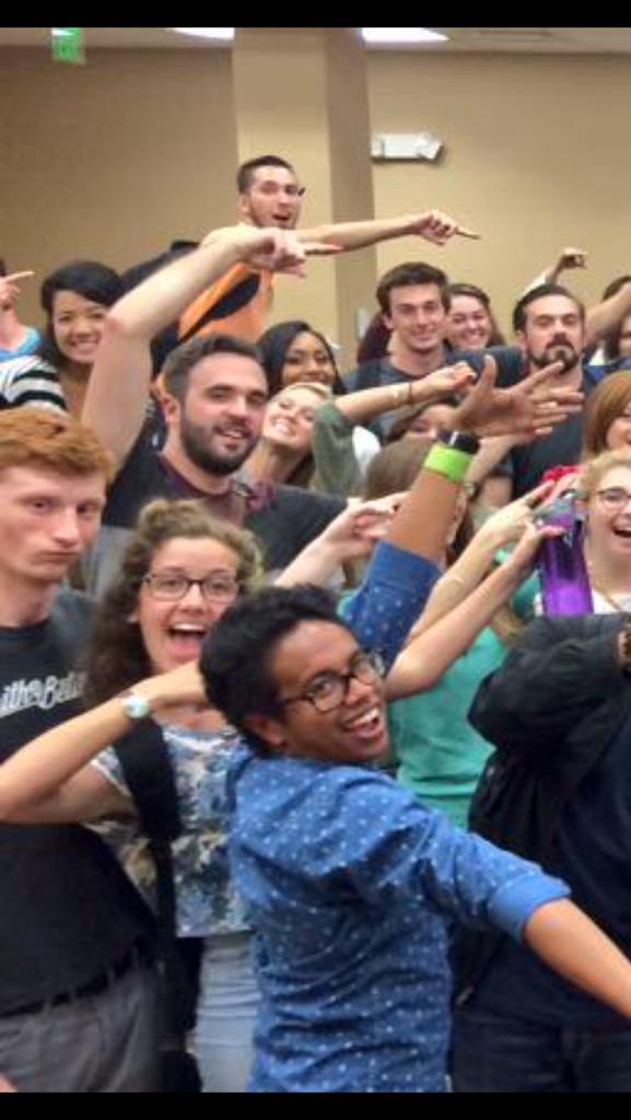 nicoletta_rose's tweet photo. I actually can't believe I made it in this picture 😂🙈 #DSEFam http://t.co/ySYELXOJsV